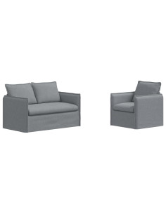 Divano 2 pcs Grigio chiaro 2