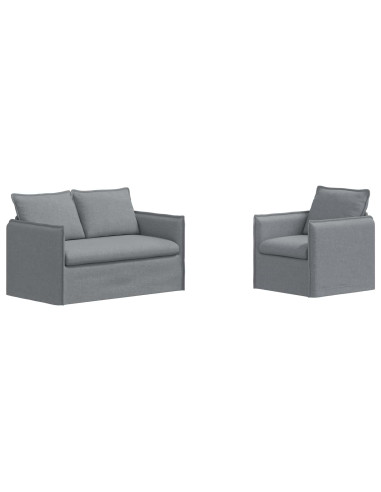 Divano 2 pcs Grigio chiaro