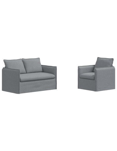 Divano 2 pcs Grigio chiaro