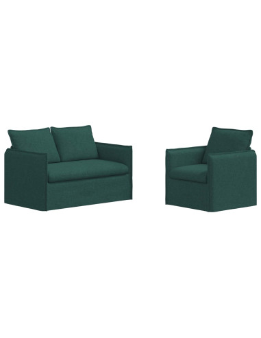 Divano 2 pcs Verde Scuro