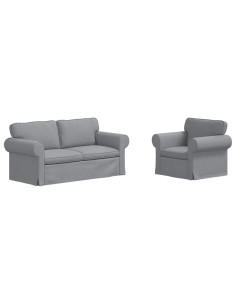 Divano 2 pcs Grigio chiaro 2