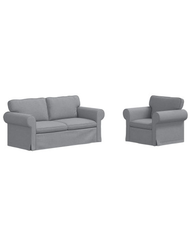 Divano 2 pcs Grigio chiaro