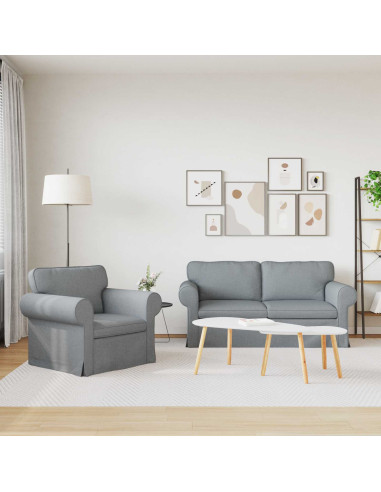 Divano 2 pcs Grigio chiaro