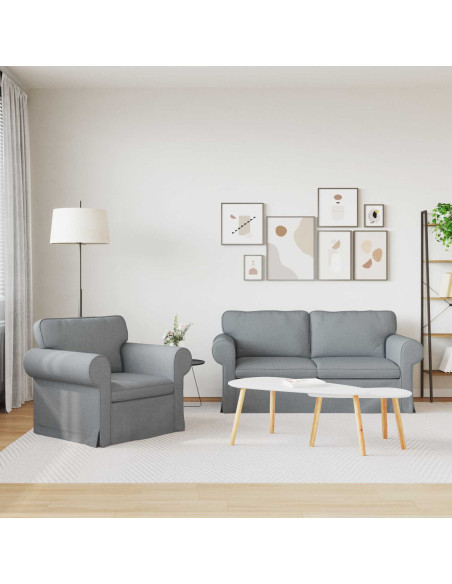 Divano 2 pcs Grigio chiaro