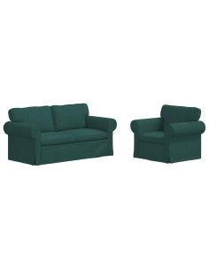Divano 2 pcs Verde Scuro 2