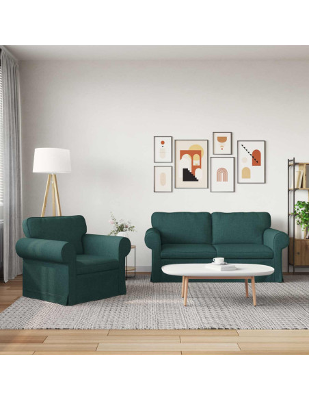 Divano 2 pcs Verde Scuro