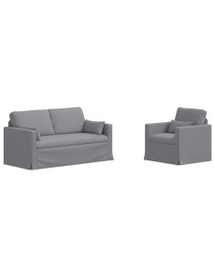 Divano 2 pcs Grigio chiaro 2
