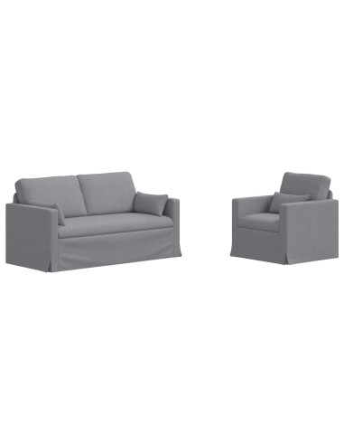 Divano 2 pcs Grigio chiaro