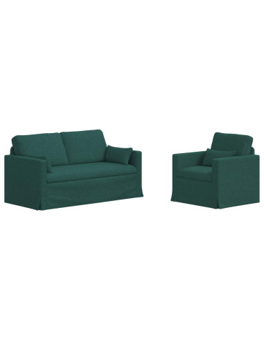 Divano 2 pcs Verde Scuro