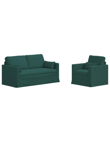 Divano 2 pcs Verde Scuro