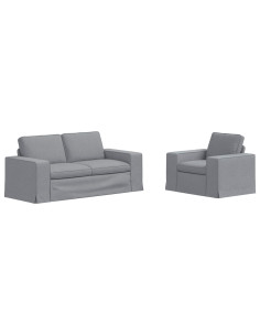 Divano 2 pcs Grigio chiaro 2