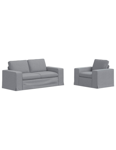 Divano 2 pcs Grigio chiaro