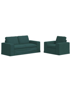 Divano 2 pcs Verde Scuro 2