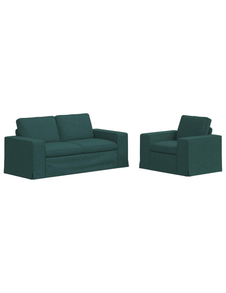 Divano 2 pcs Verde Scuro