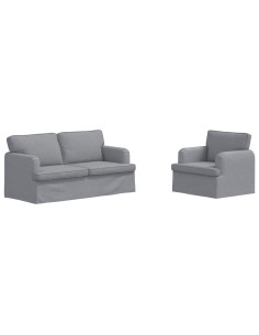Divano 2 pcs Grigio chiaro 2