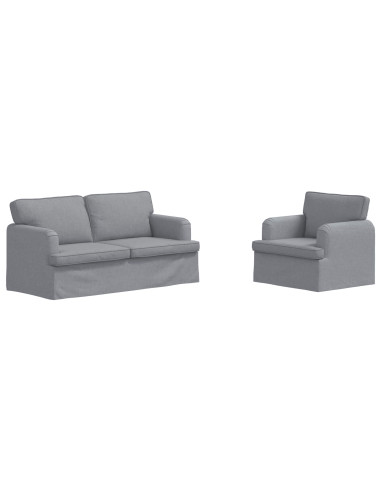 Divano 2 pcs Grigio chiaro