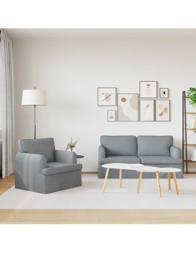 Divano 2 pcs Grigio chiaro