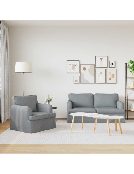 Divano 2 pcs Grigio chiaro