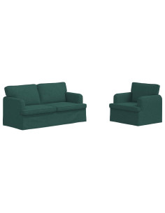 Divano 2 pcs Verde Scuro 2