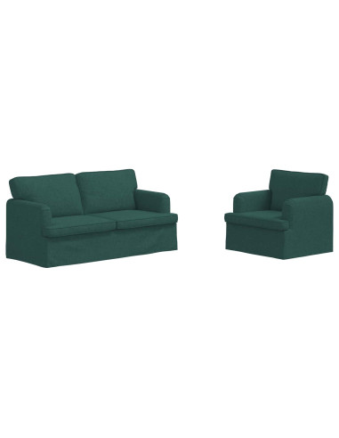 Divano 2 pcs Verde Scuro