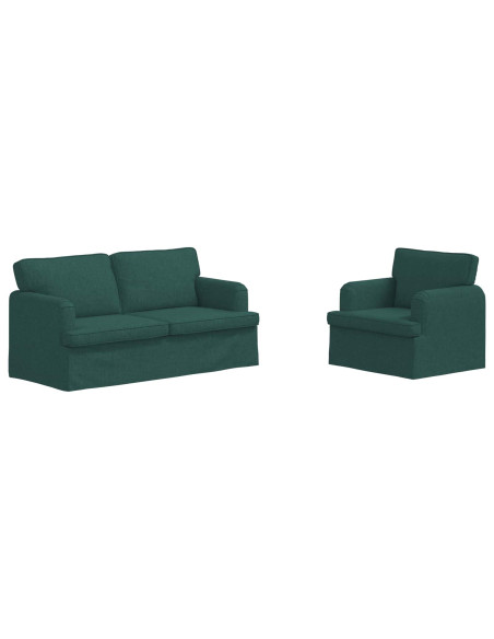 Divano 2 pcs Verde Scuro
