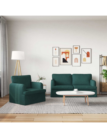 Divano 2 pcs Verde Scuro