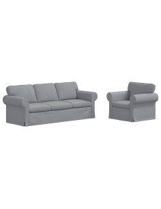 Divano 2 pcs Grigio chiaro 2