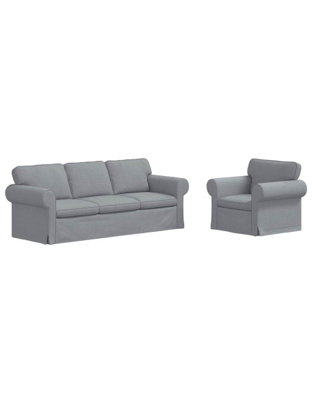 Divano 2 pcs Grigio chiaro