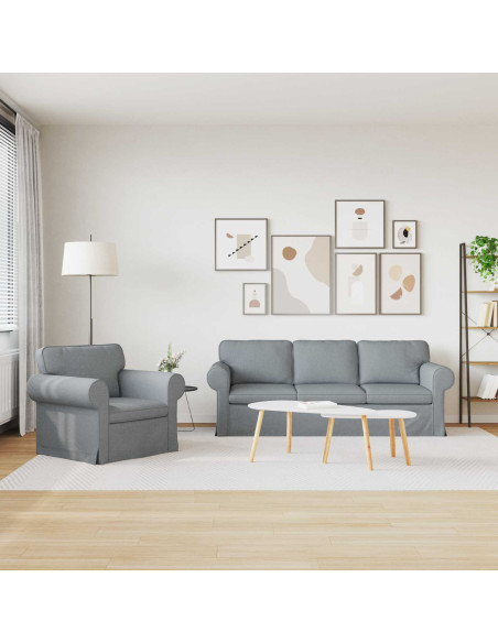 Divano 2 pcs Grigio chiaro