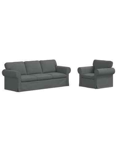 Divano 2 pcs Grigio scuro