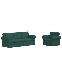 Divano 2 pcs Verde Scuro 2