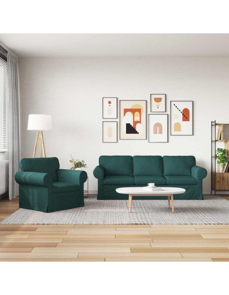 Divano 2 pcs Verde Scuro