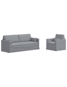 Divano 2 pcs Grigio chiaro 2