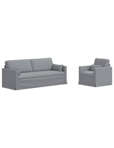 Divano 2 pcs Grigio chiaro