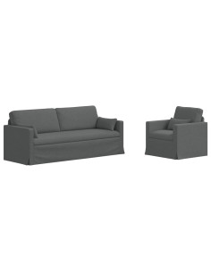 Divano 2 pcs Grigio scuro 2