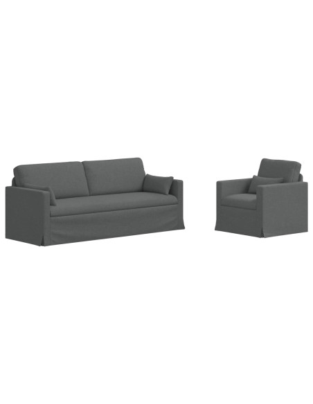 Divano 2 pcs Grigio scuro