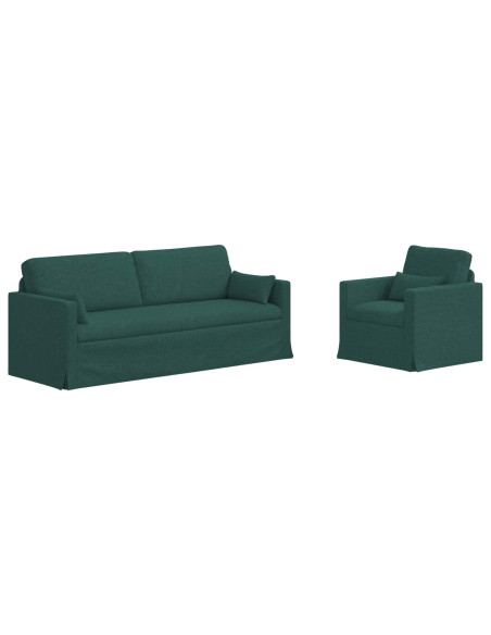 Divano 2 pcs Verde Scuro