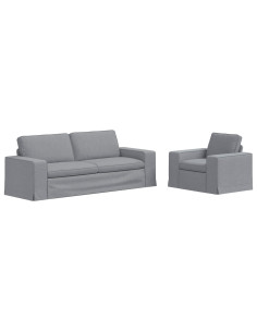 Divano 2 pcs Grigio chiaro 2