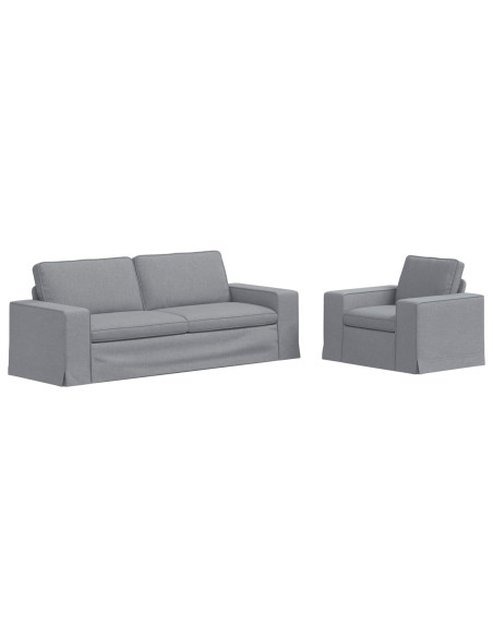 Divano 2 pcs Grigio chiaro