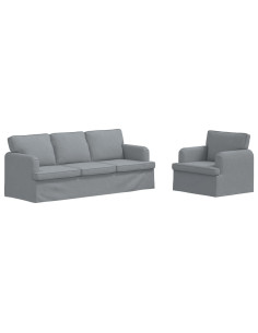 Divano 2 pcs Grigio chiaro 2
