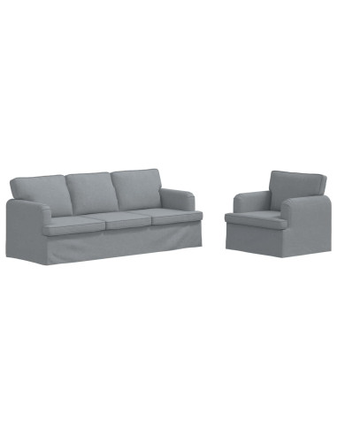 Divano 2 pcs Grigio chiaro