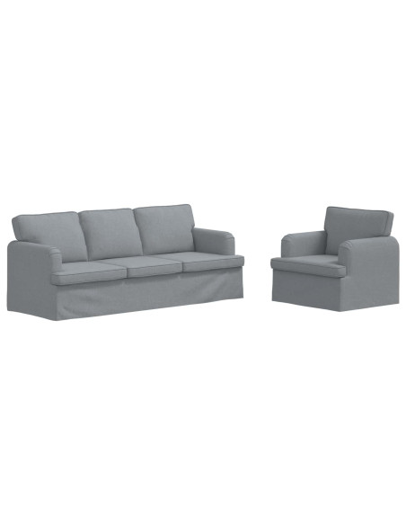Divano 2 pcs Grigio chiaro