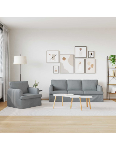 Divano 2 pcs Grigio chiaro