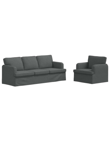 Divano 2 pcs Grigio scuro