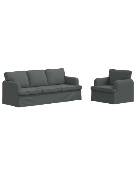 Divano 2 pcs Grigio scuro