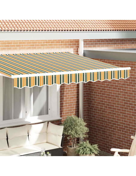 Tenda a Braccio Verde e giallo 580 x 20 cm Tela