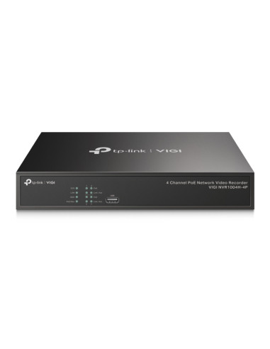 TP-Link VIGI NVR1004H-4P Videoregistratore di rete (NVR) Nero