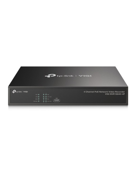 TP-Link VIGI NVR1004H-4P Videoregistratore di rete (NVR) Nero