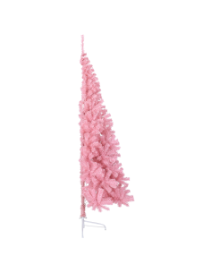Albero di Natale artificiale con luci integrate Rosa 240 cm PVC