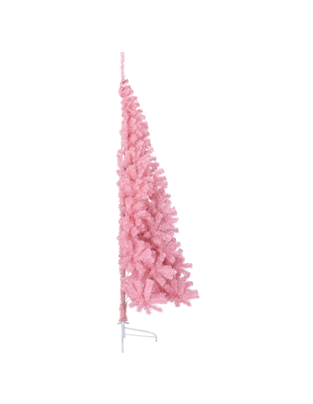 Albero di Natale artificiale con luci integrate Rosa 240 cm PVC